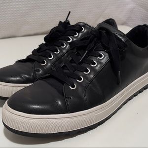 Karl Lagerfeld black leather shoes